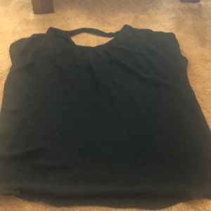 Black chiffon loft shirt